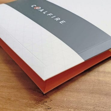 Custom embossed two pocket folder