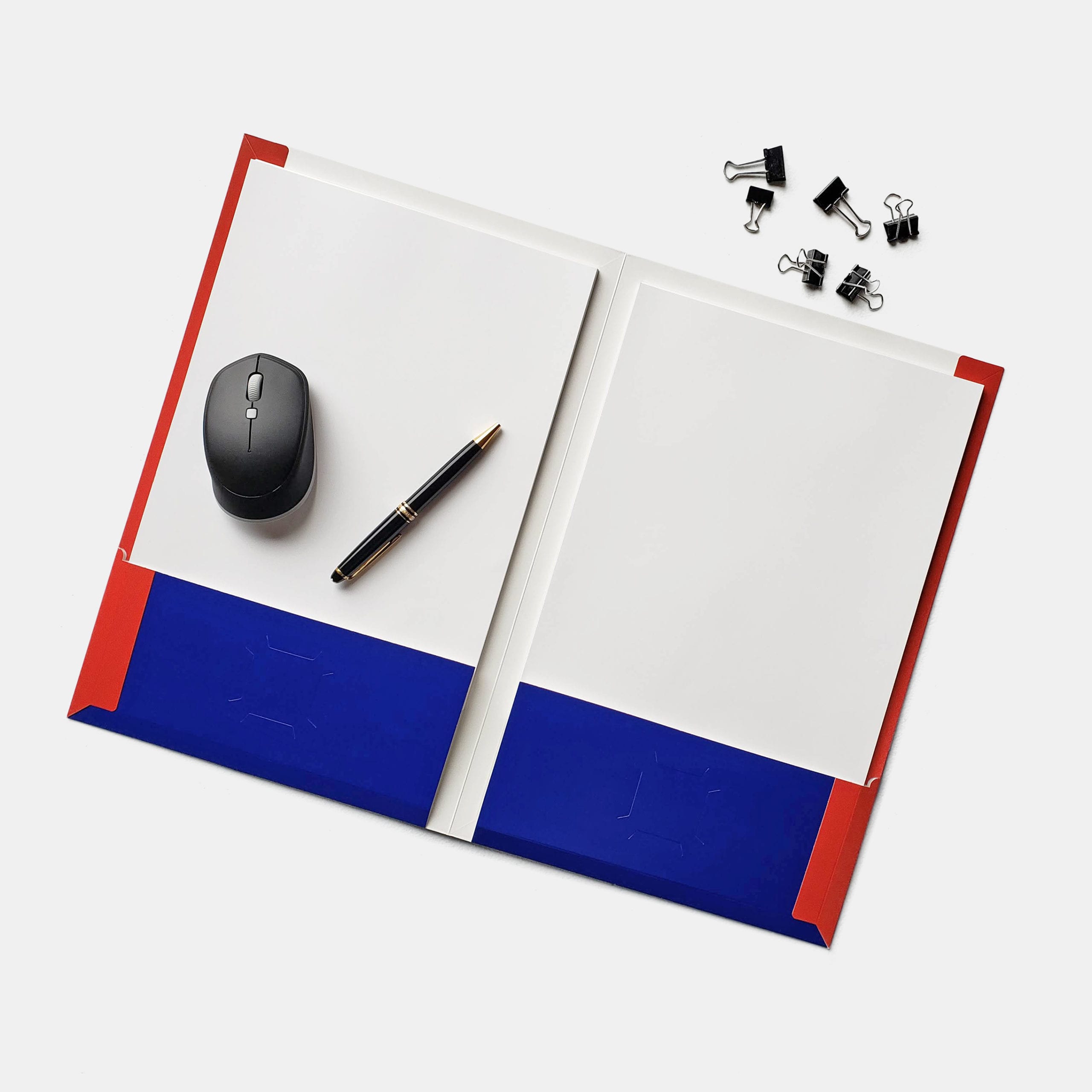 Twin pocket presentation and business folders