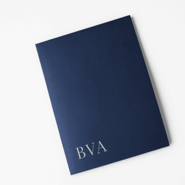 Custom Premium Linen Reinforced Presentation Folder Blue