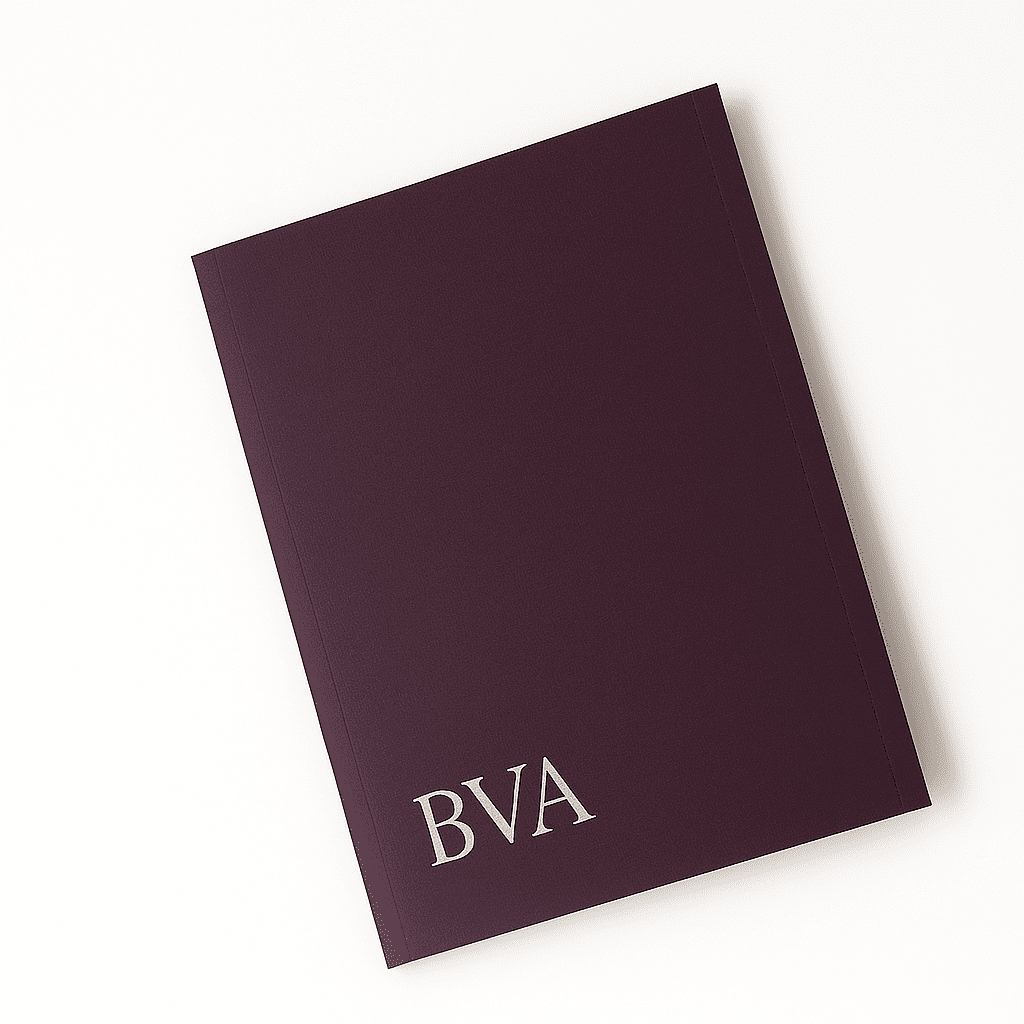 Custom Premium Linen Reinforced Presentation Folder Eggplant