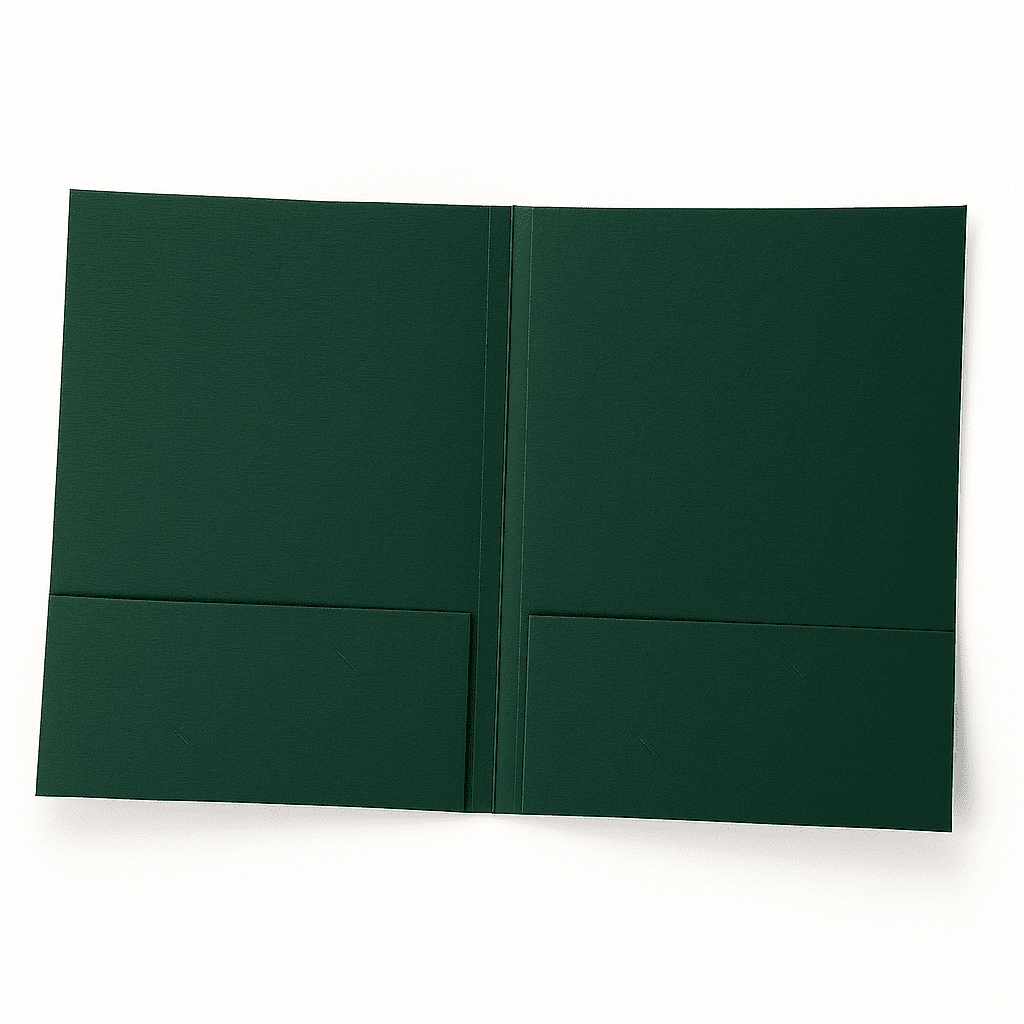 Custom Premium Linen Reinforced Presentation Folder Pine - Image 2