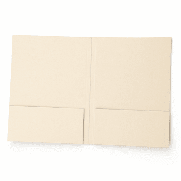 Custom Premium Linen Reinforced Presentation Folder Natural