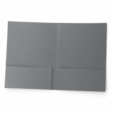 Custom Premium Linen Reinforced Presentation Folder gray