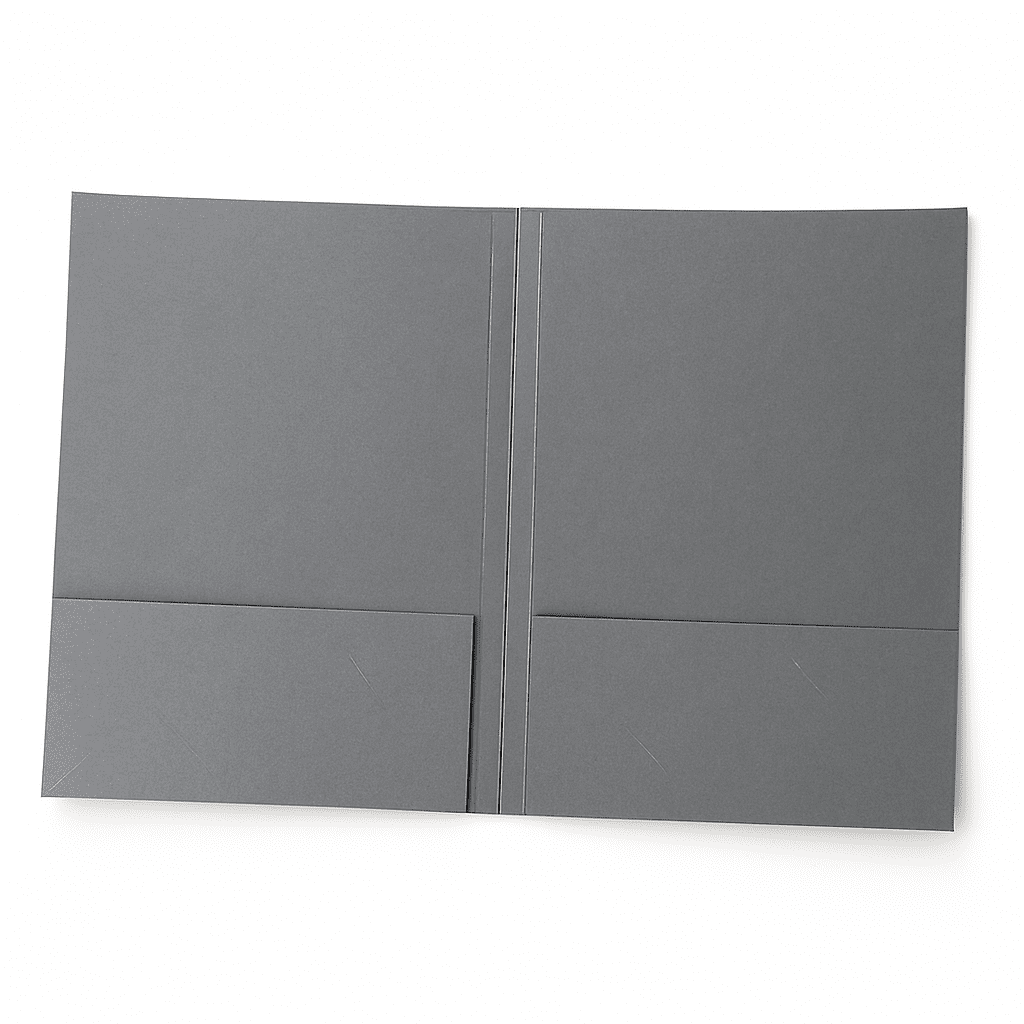 Custom Premium Linen Reinforced Presentation Folder gray - Image 2