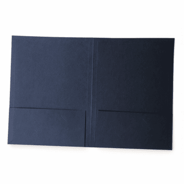 Custom Premium Linen Reinforced Presentation Folder Blue