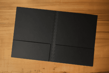 Custom Premium Linen Reinforced Presentation Folder Black