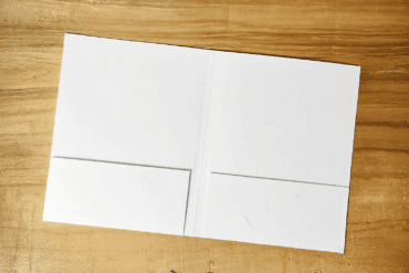 Custom Premium Linen Reinforced Presentation Folder White