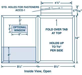 business and presentation folders dimensions