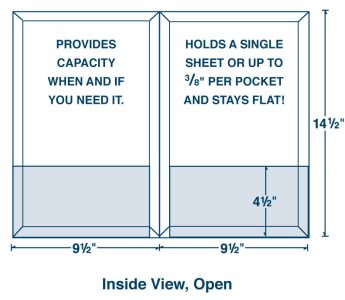 business and presentation folders dimensions