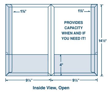business and presentation folders dimensions